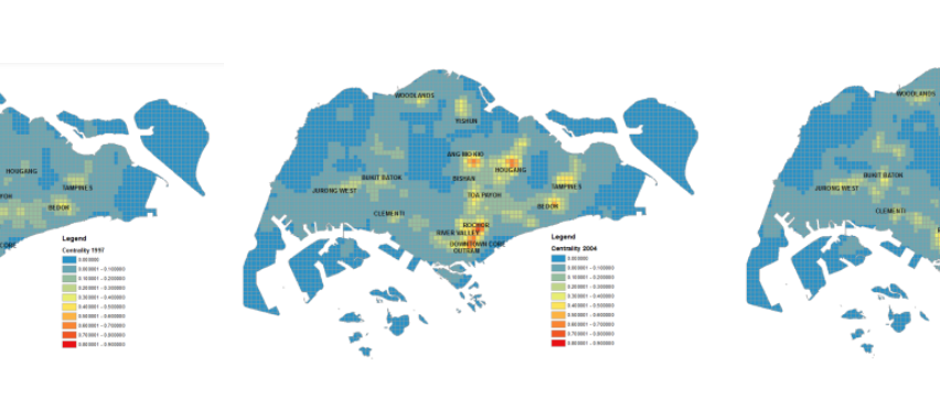 Spatial entropy of Singapore over timee